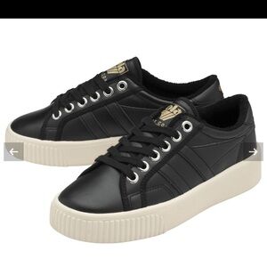 Gola Classics Baseline Mark Cox Leather Sneakers - Color: Black/Off White